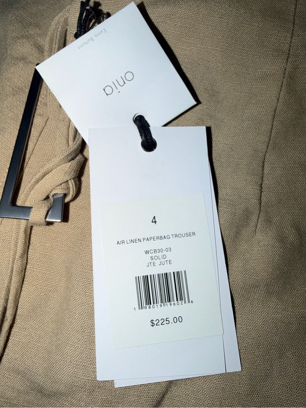 Onia Air linen set - top and bottoms in color Jute size 4 (NOT BLACK) - Picture 5 of 6